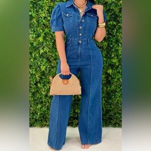 Women's Blue Denim Jumpsuit